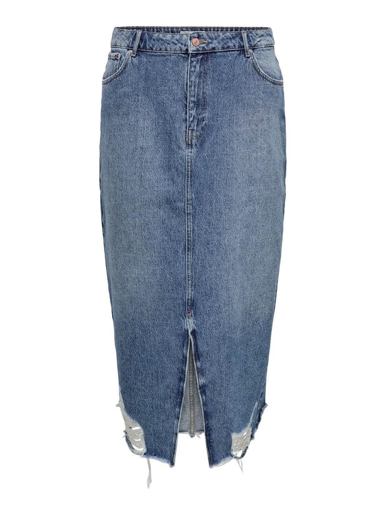 Only Carmakoma Denim Nederdel med slids og lynlåsdetaljer.