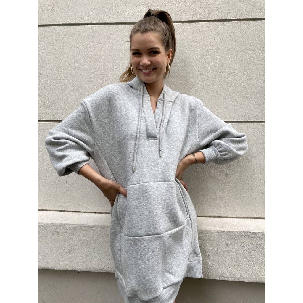 NORR Denver sweat dress Dress Light Grey Melange