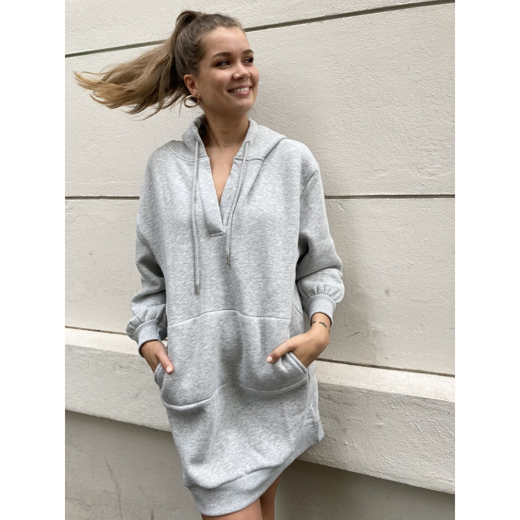 NORR Denver sweat dress Dress Light Grey Melange