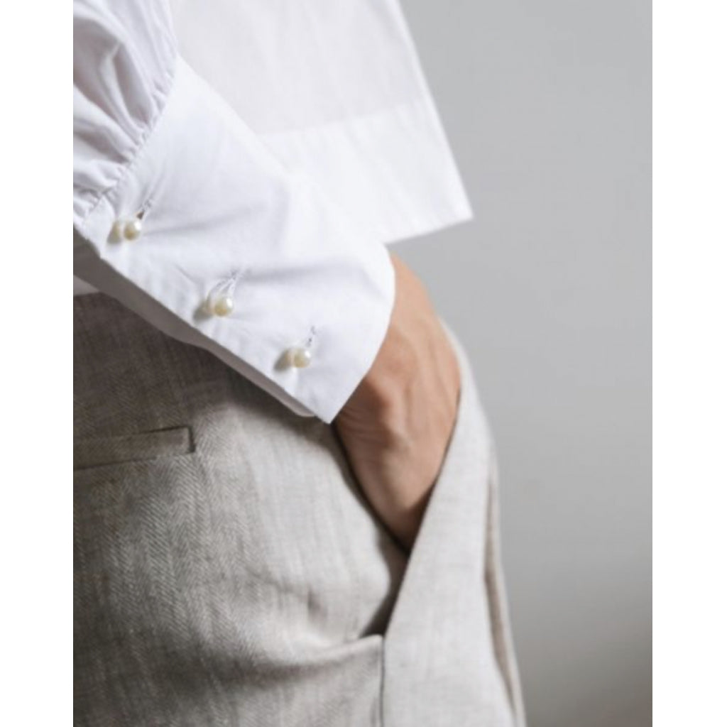 Custommade Drine blouse Skjorter og bluser Bright white