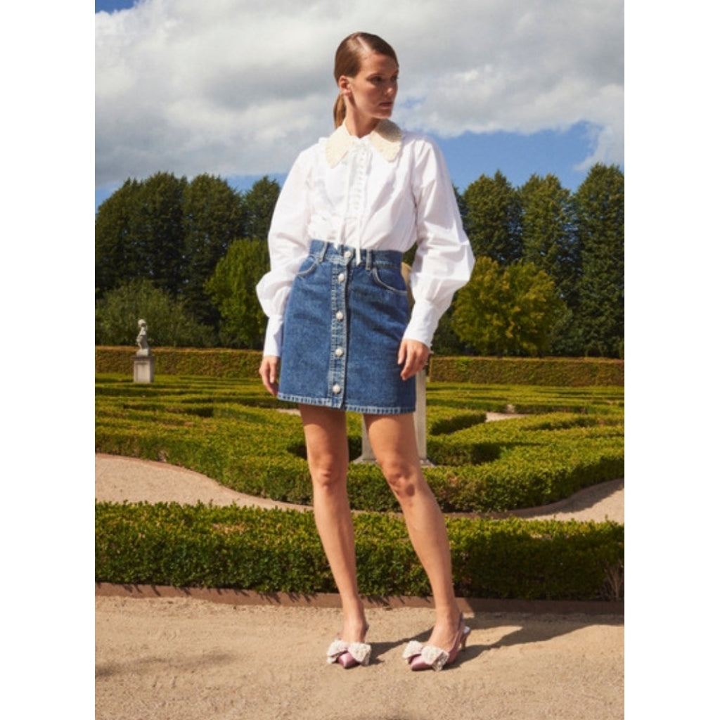 Custommade Drine blouse Skjorter og bluser Bright white