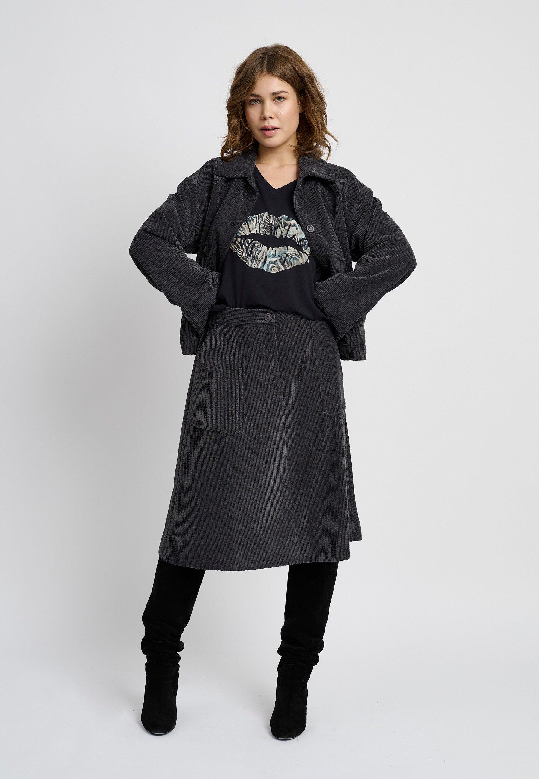 Elton ETFie Nederdele 9500 GREY
