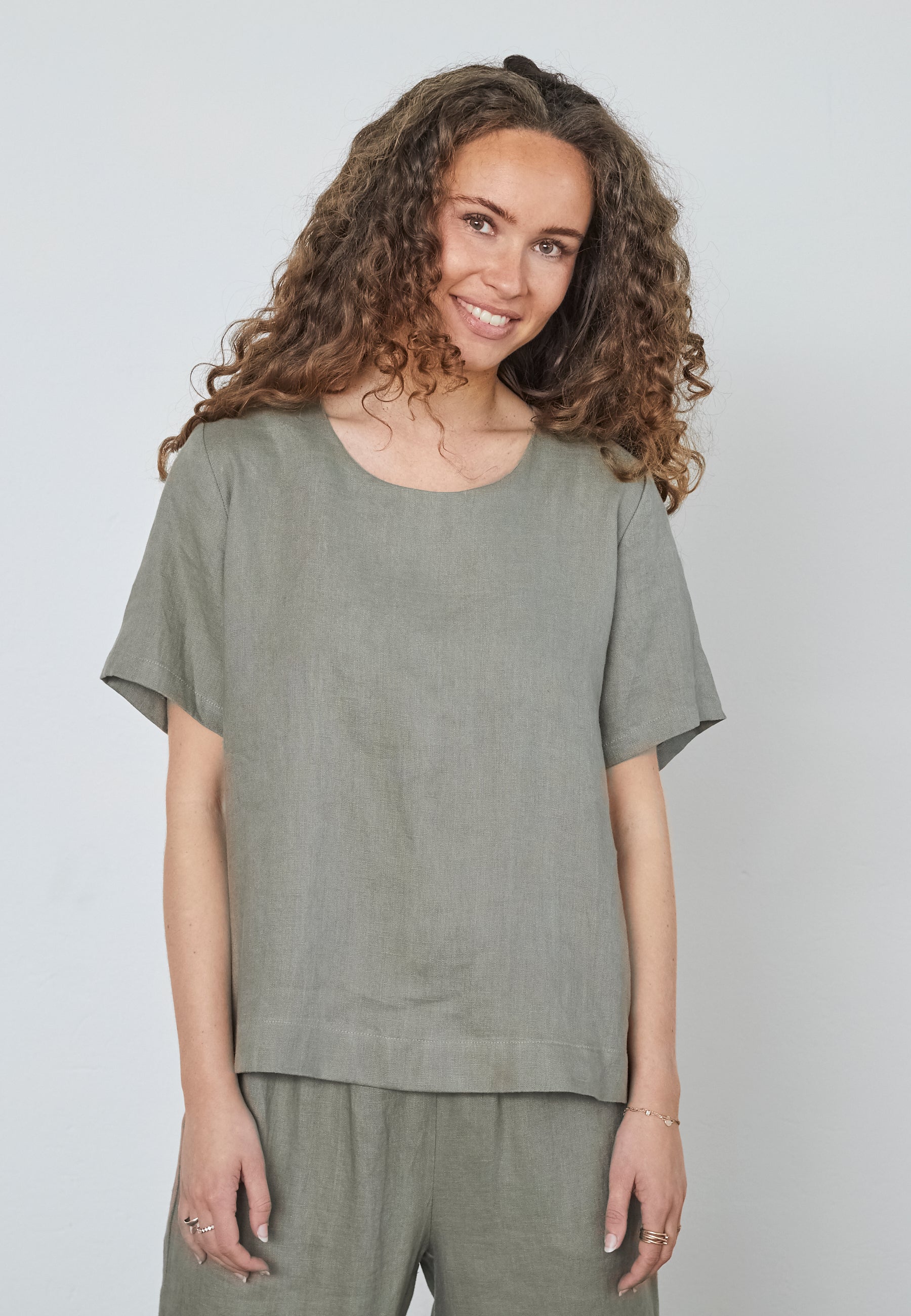 Elton ETLykke Bluser 3506 Khaki Green