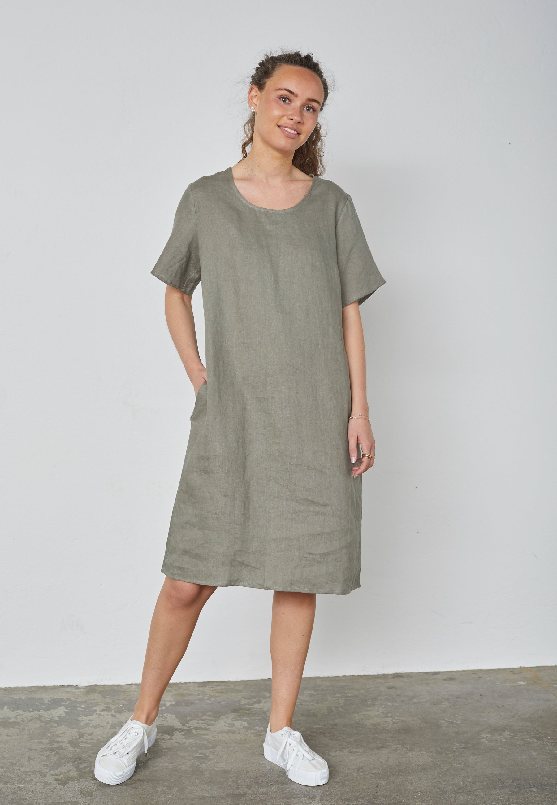 Elton ETLynn Kjoler 3506 Khaki Green