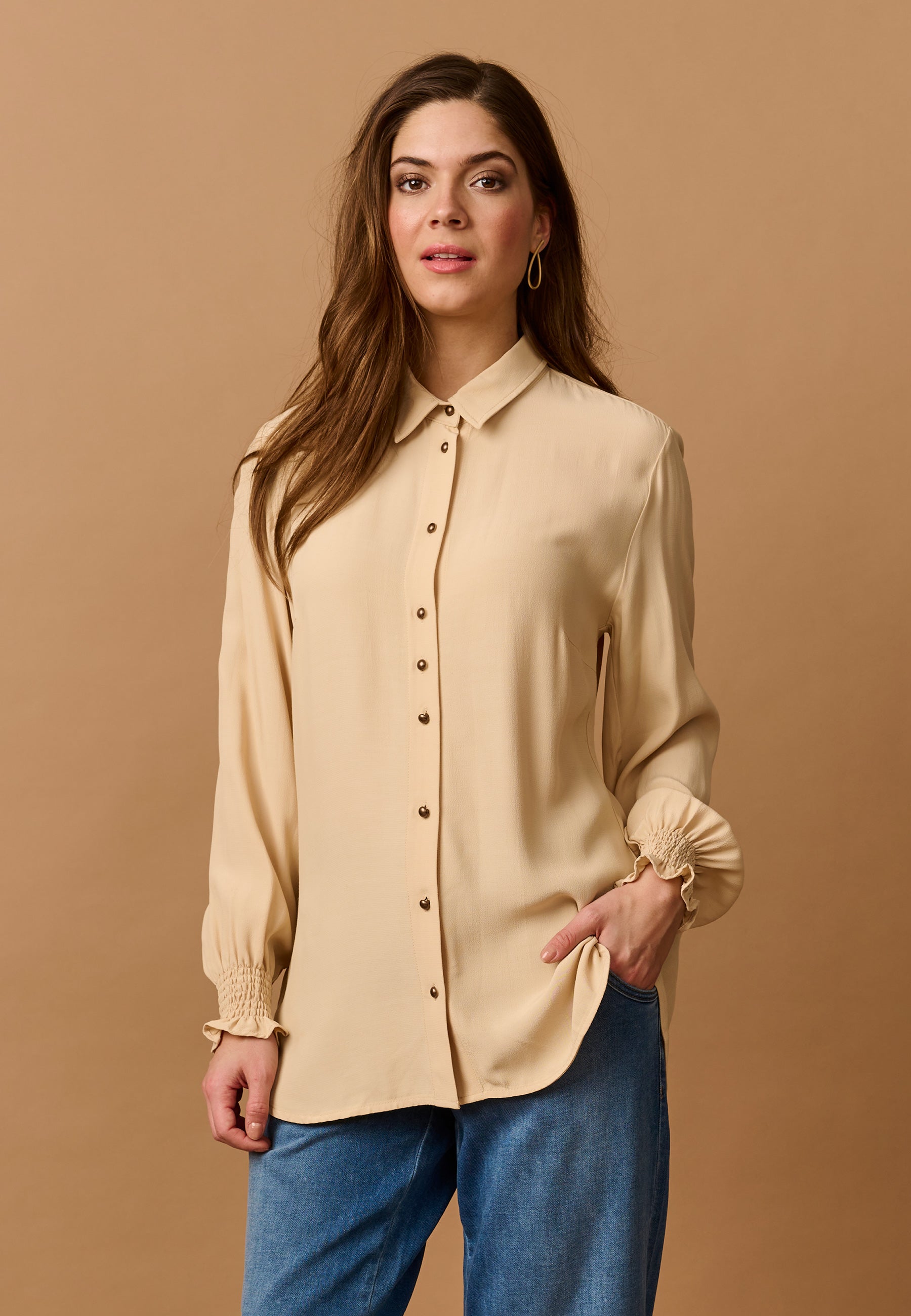 Elton ETPatti Skjortebluser 137 Golden sand