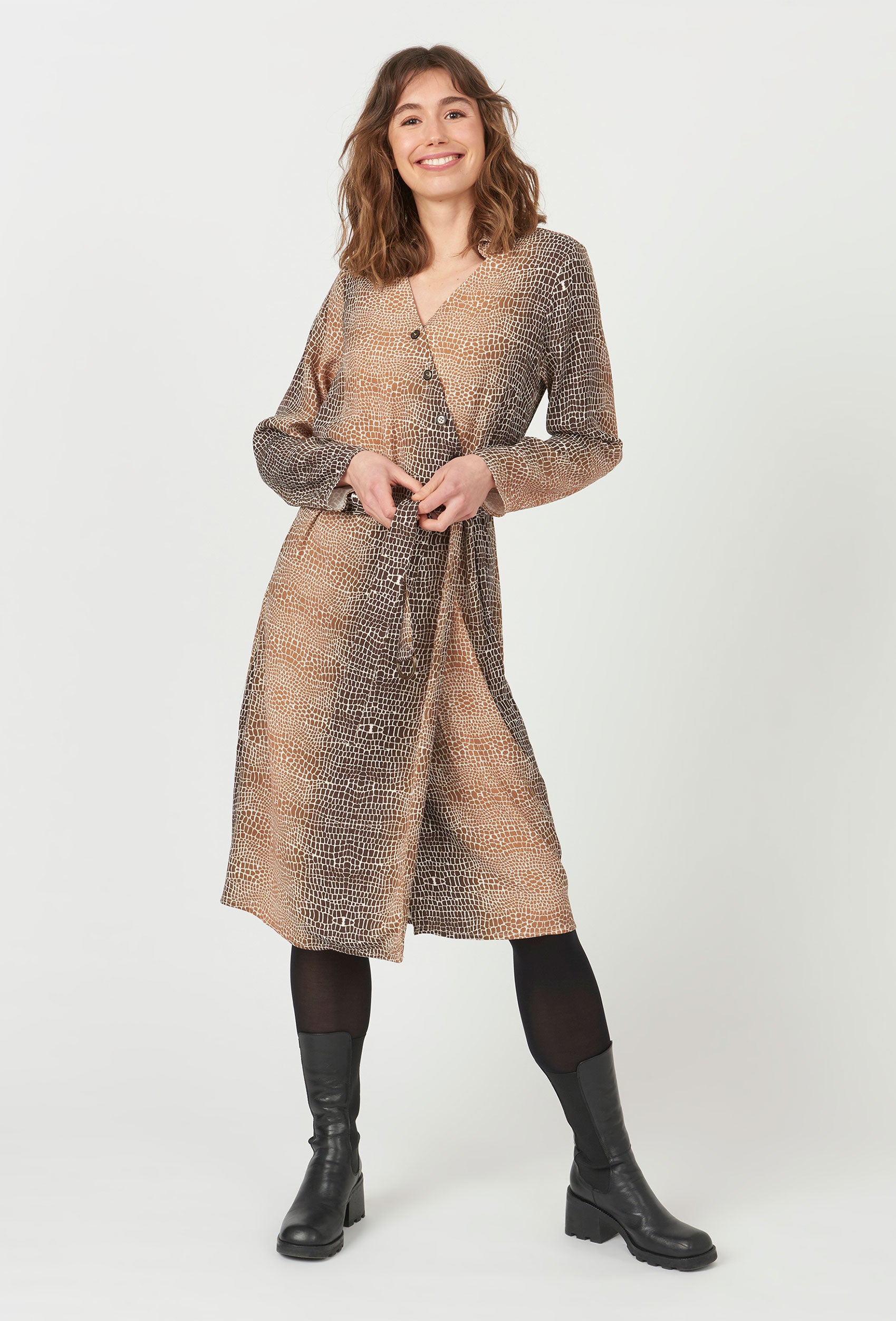 Elton ETTessa Kjoler 037 Brick Brown