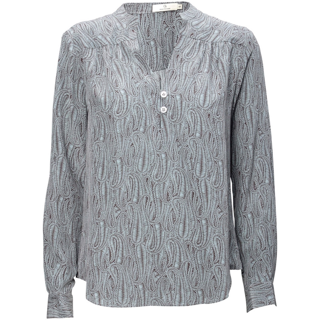 Charlotte Sparre Easy blouse 100% CDC silk Skjorter og bluser Light petrol