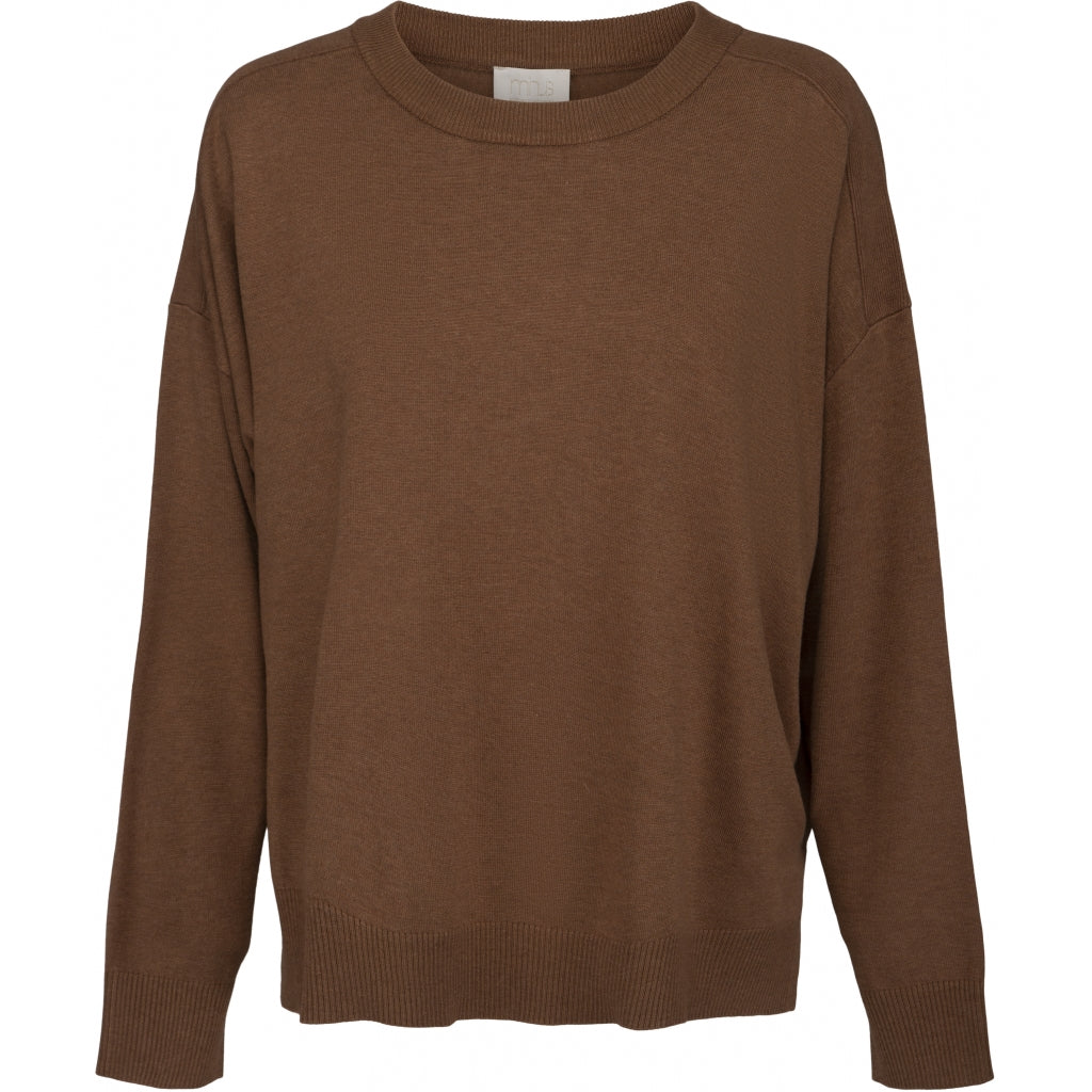 Minus Elina knit pullover Knit Walnut brown melange
