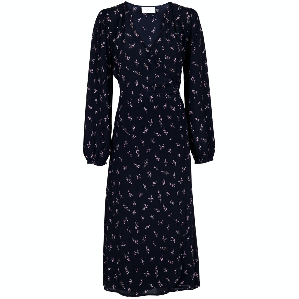 Neo Noir Essa simple flower dress Dress Dark navy