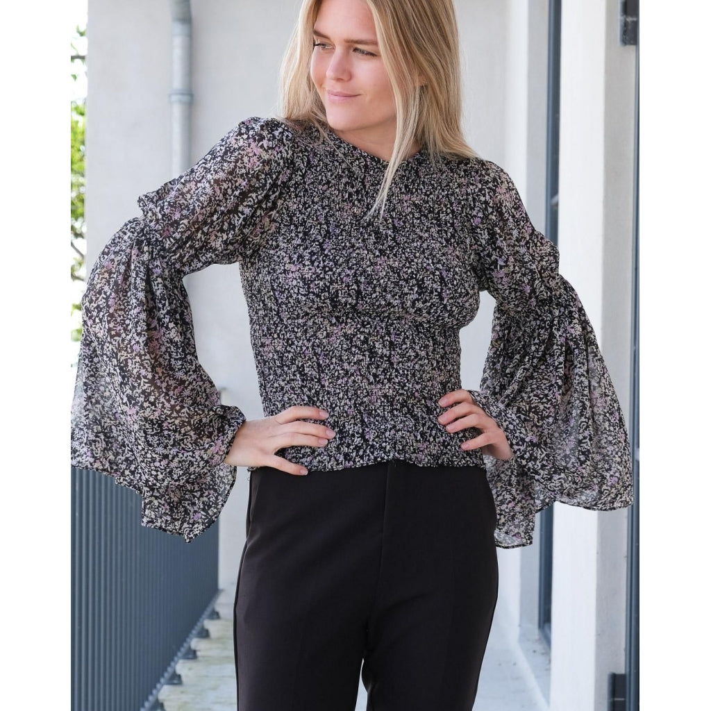 Neo Noir Georgia sprinkle blouse Skjorter og bluser Black