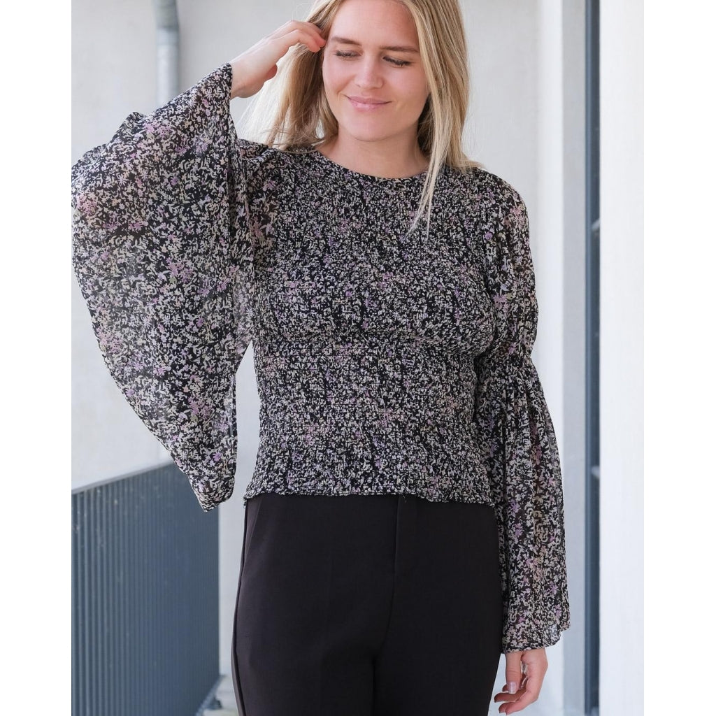 Neo Noir Georgia sprinkle blouse Skjorter og bluser Black