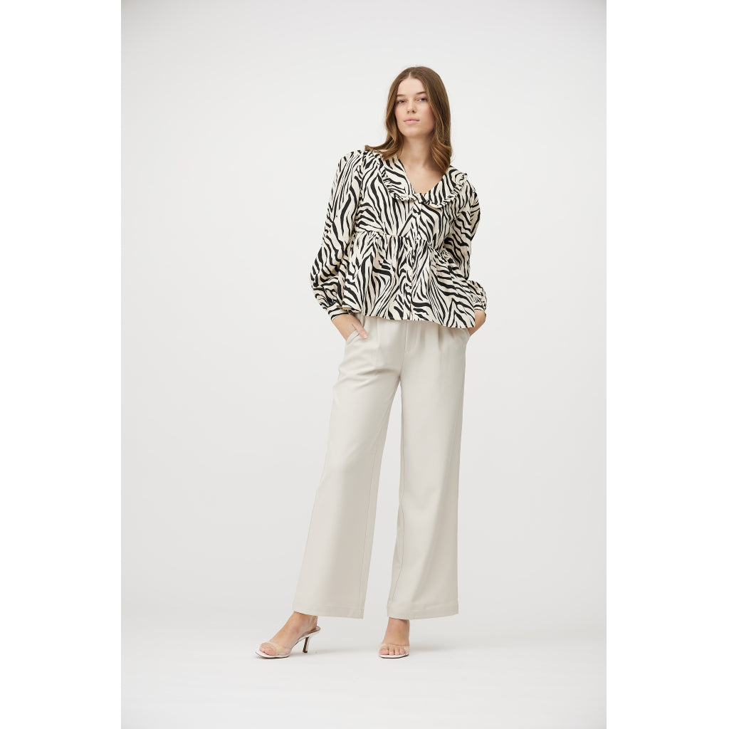 A-View Hirsa shirt Skjorter og bluser Black/white