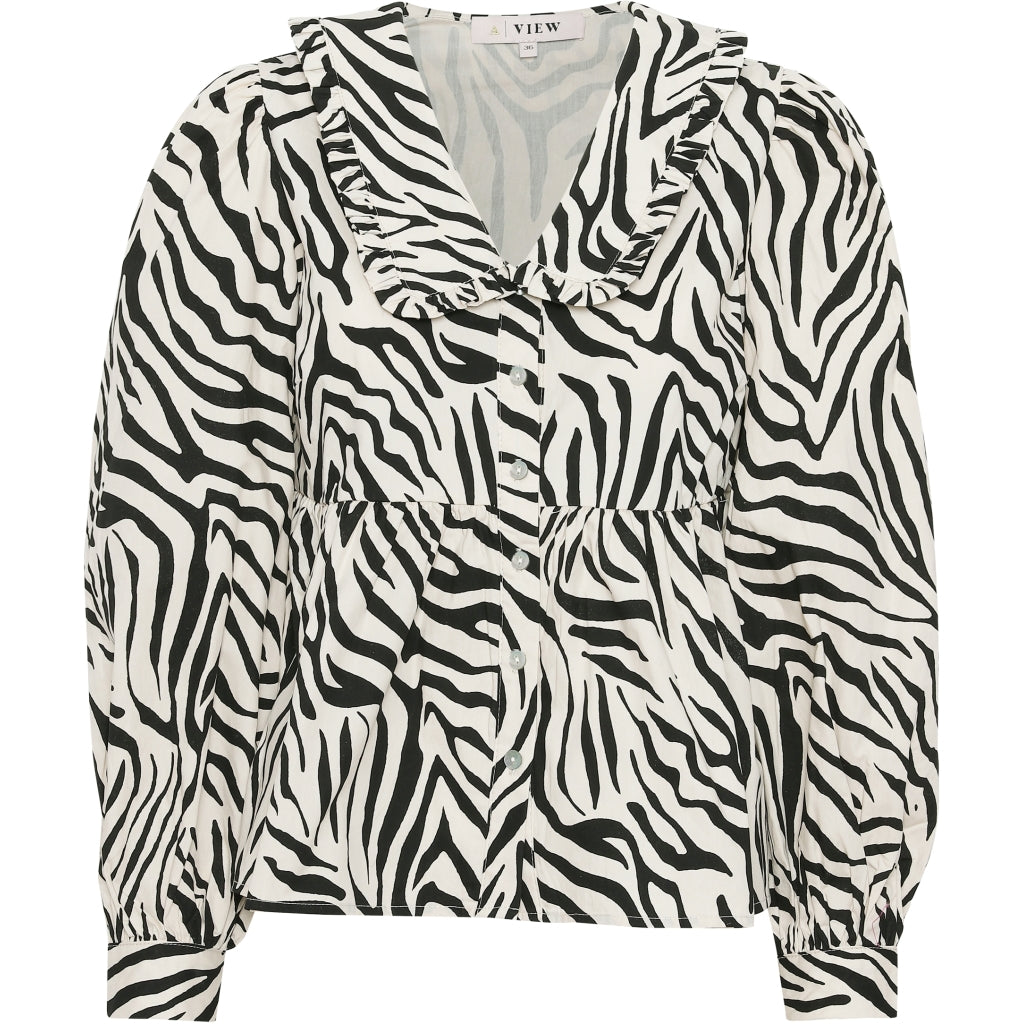 A-View Hirsa shirt Skjorter og bluser Black/white