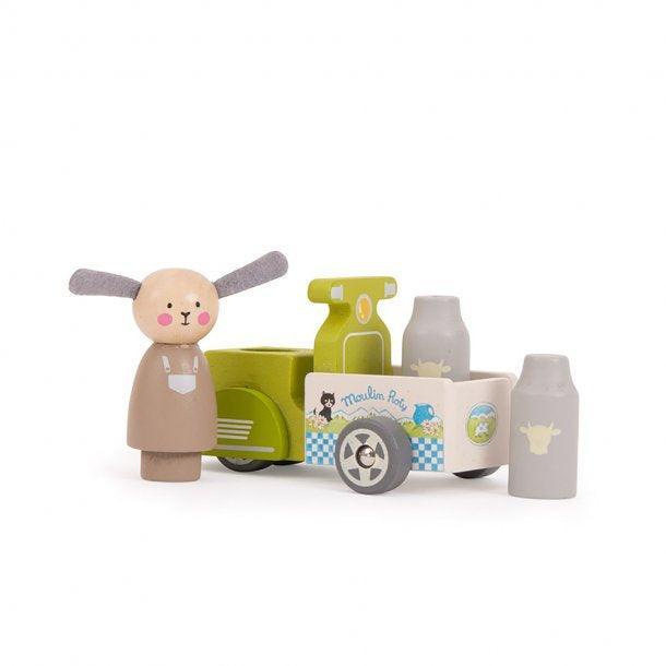 Moulin Roty | mæledreng m. Ladcykel til dukkehus - Damernes Outlet