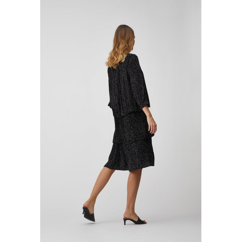 A-View Ilja dotted dress Dress Black