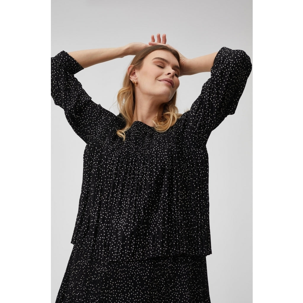 A-View Ilja dotted dress Dress Black