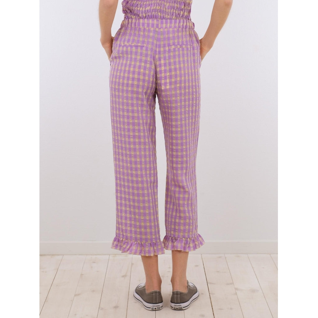 Neo Noir Ina candy check pants Pants Lavender