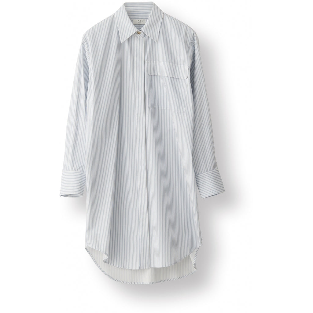 NORR James shirt dress Skjorter og bluser Blue stripes