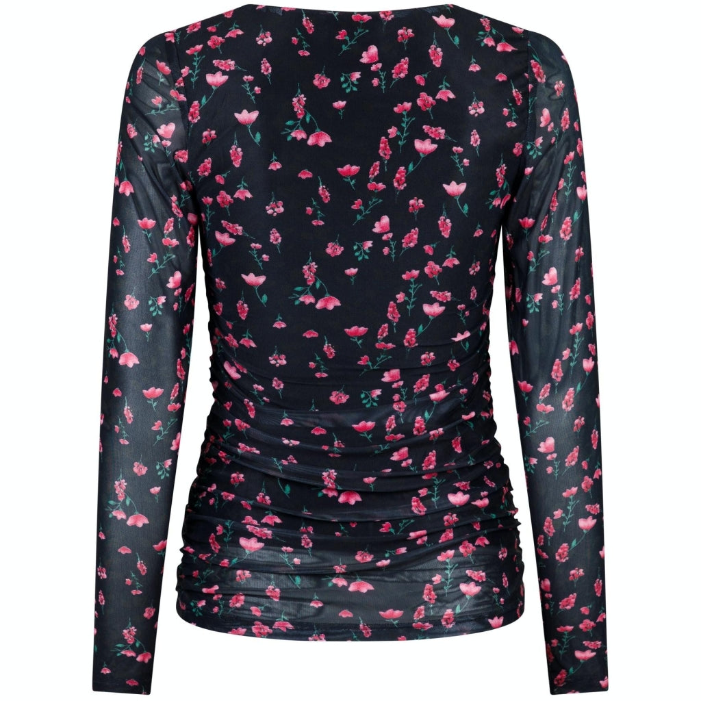 Neo Noir Jannet Erica mesh blouse Skjorter og bluser Black