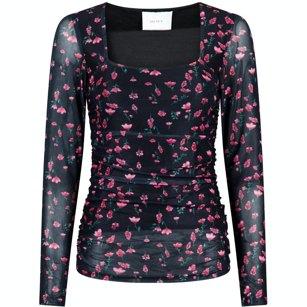 Neo Noir Jannet Erica mesh blouse Skjorter og bluser Black