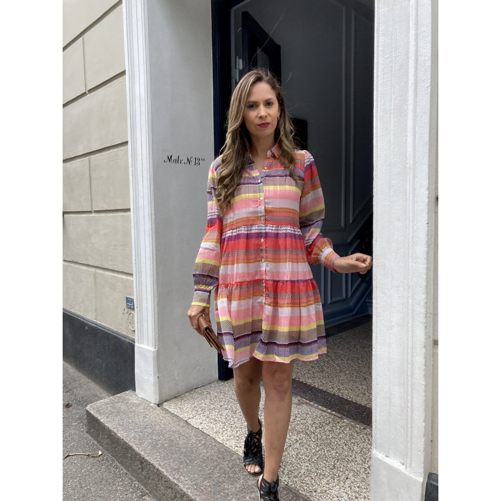 Continue Jeanne multi stripe dress Dress Multi stripe