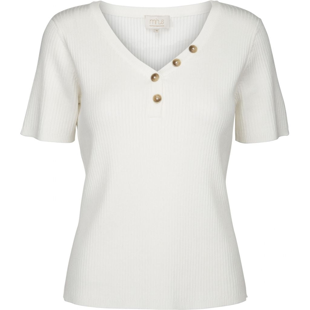 Minus Jolan knit tee Knit Broken white