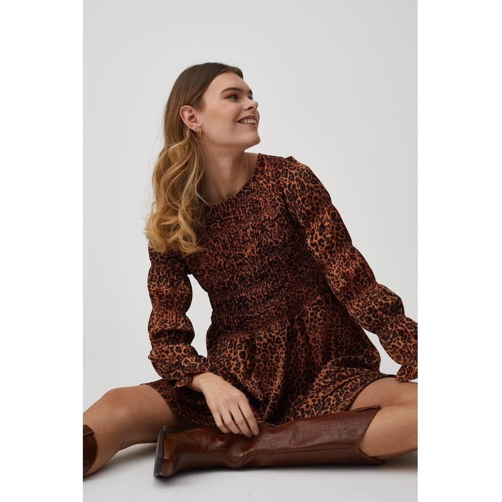 A-View Julie LS dress Dress Leopard