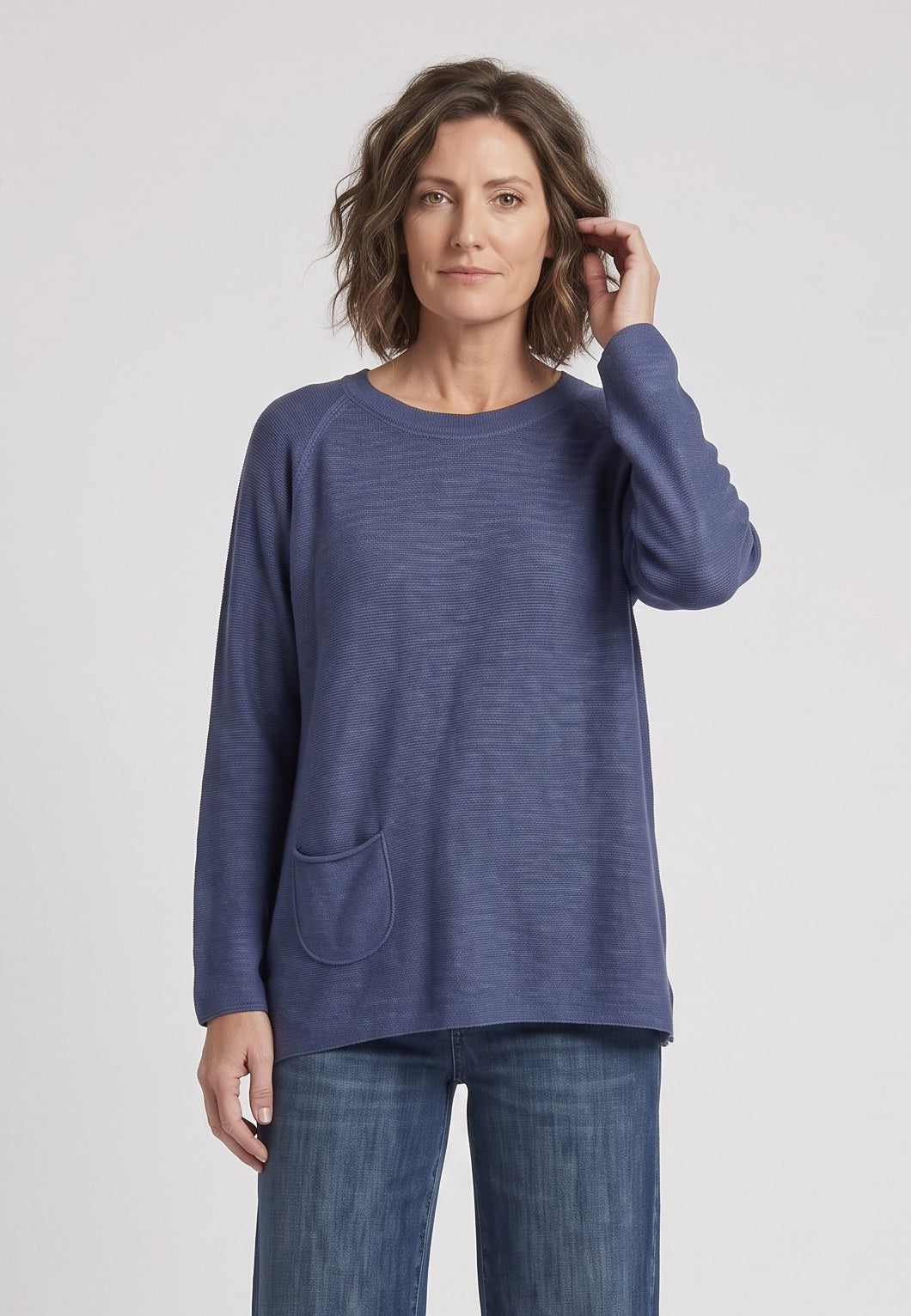 Lind Karla Knit Pullover 706 Bagar blue melange