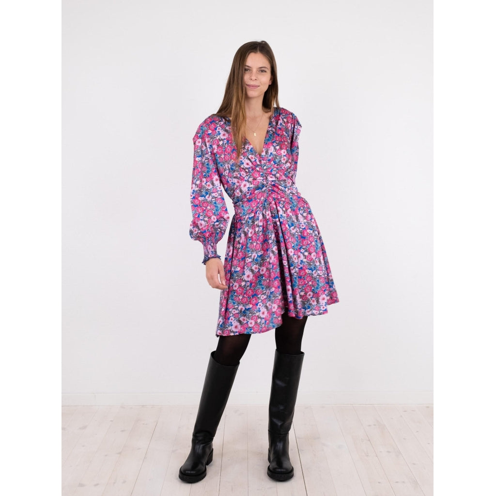 Neo Noir Lecia fall flower dress Dress Pink