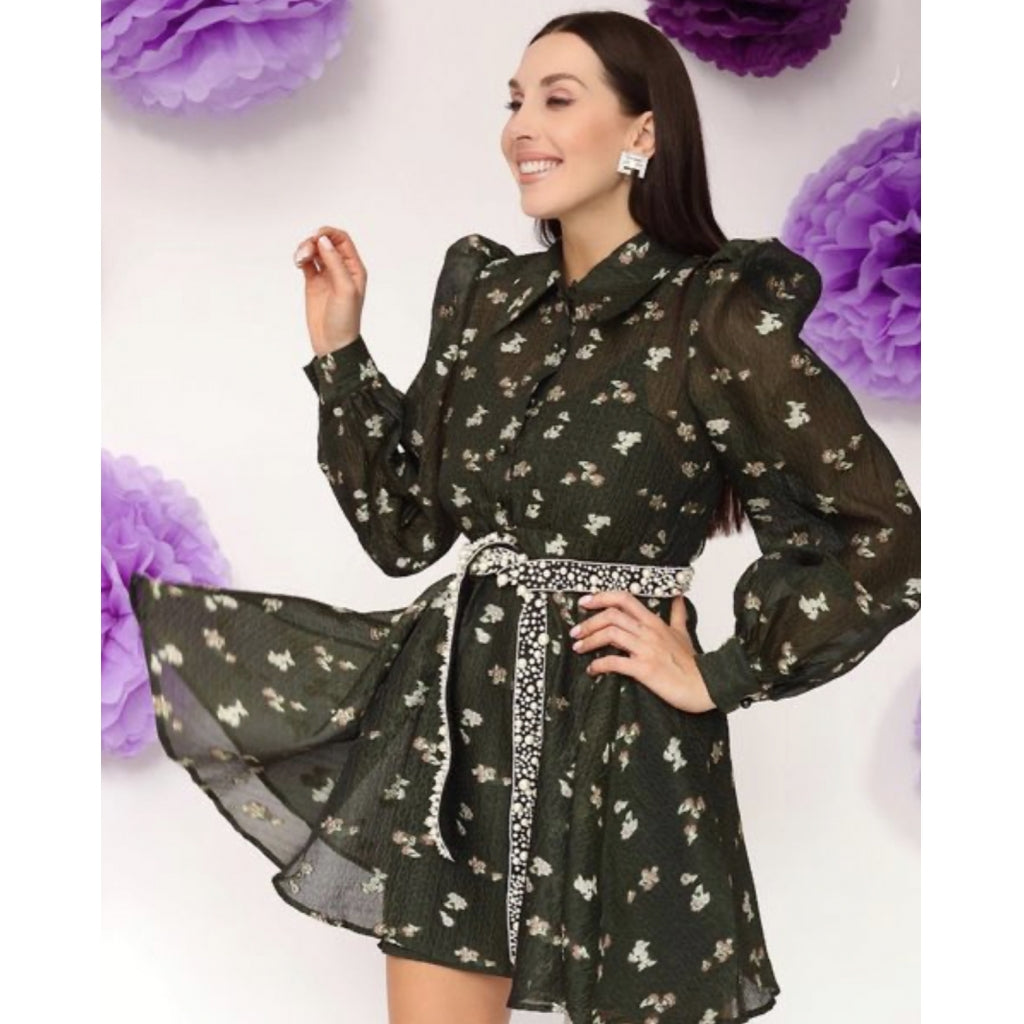 Custommade Leoni dress Dress Dark olive