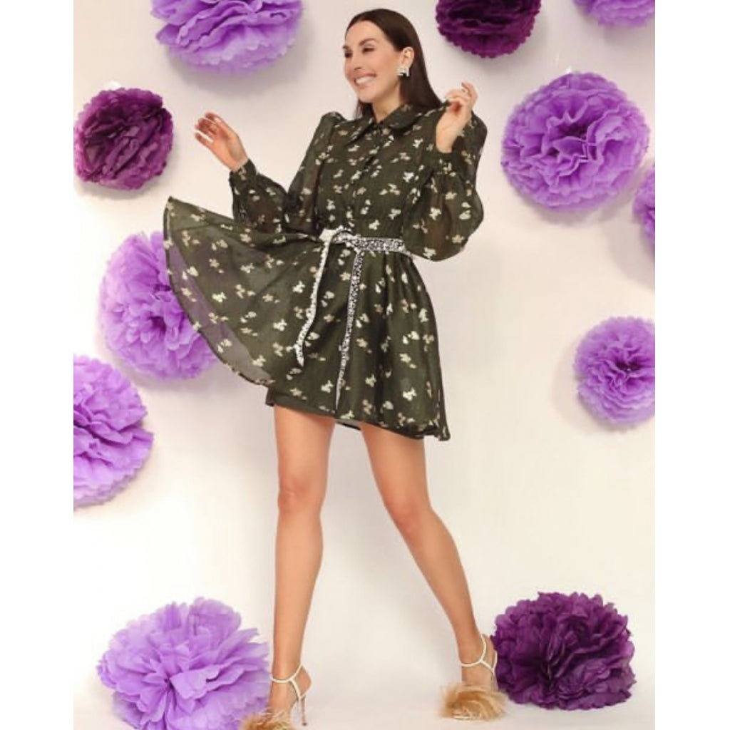 Custommade Leoni dress Dress Dark olive
