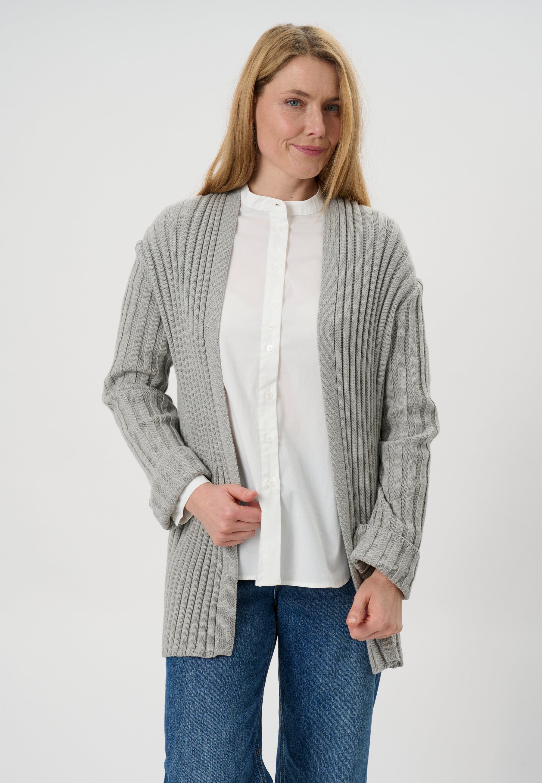 Lind LiAbbi Knit Cardigan 9450 LIGHT GREY MELANGE