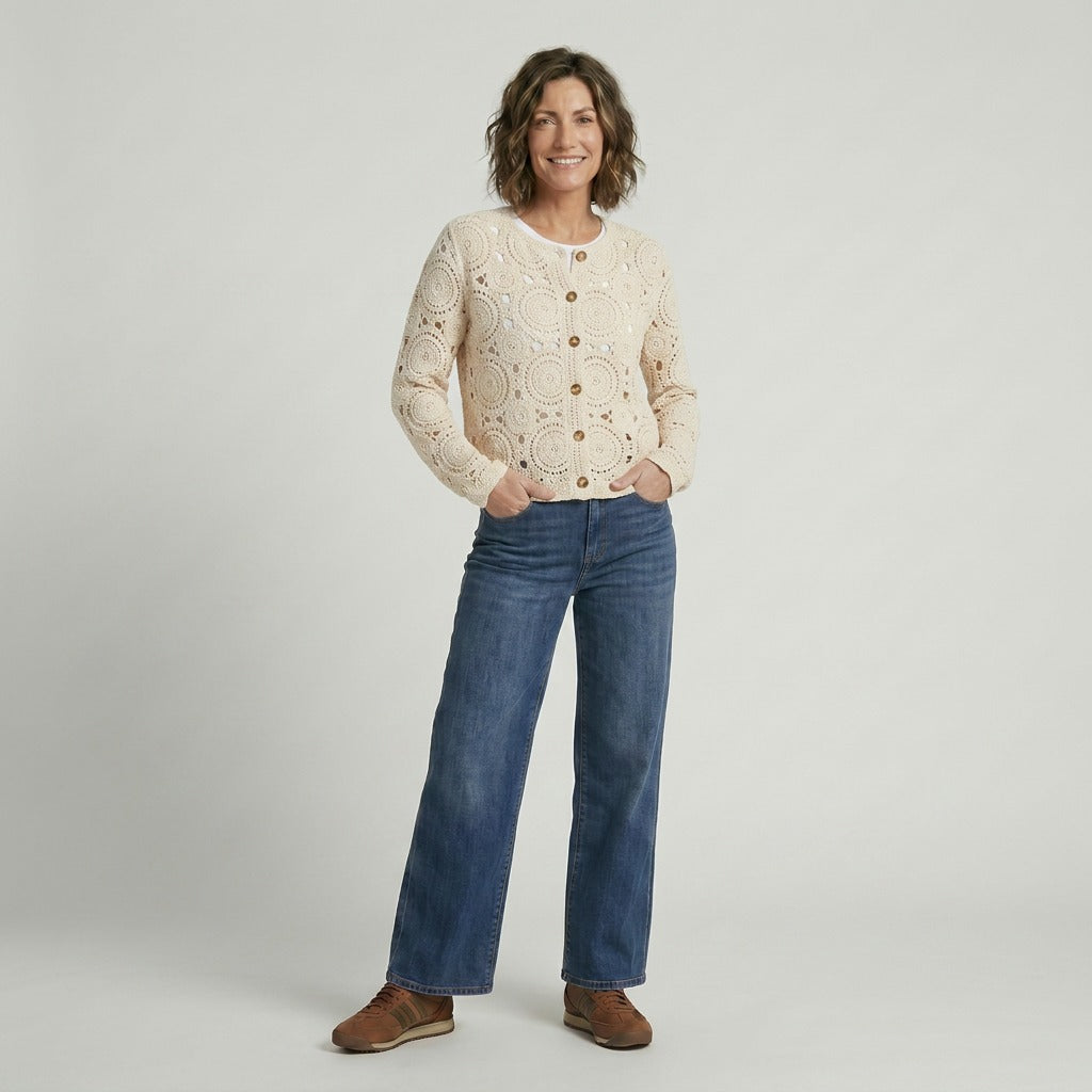 Lind LiHelen Knit Cardigan 1000 OFF WHITE