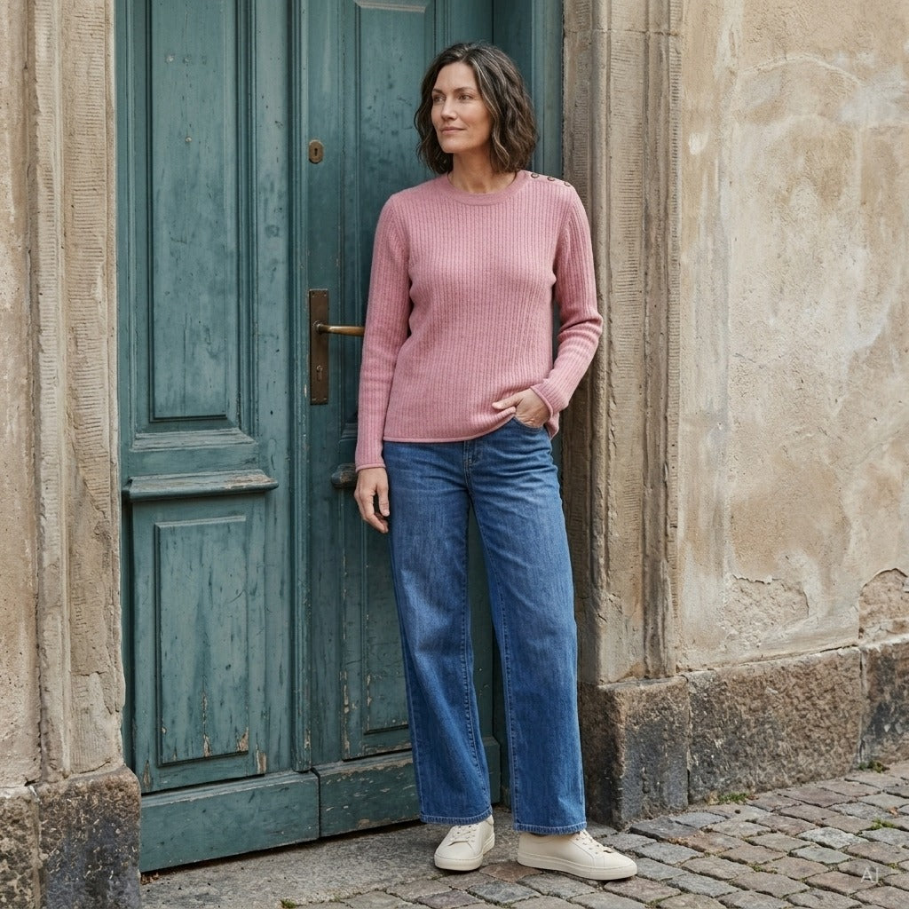 Lind LiLeah Knit Pullover 1809 Rose melange