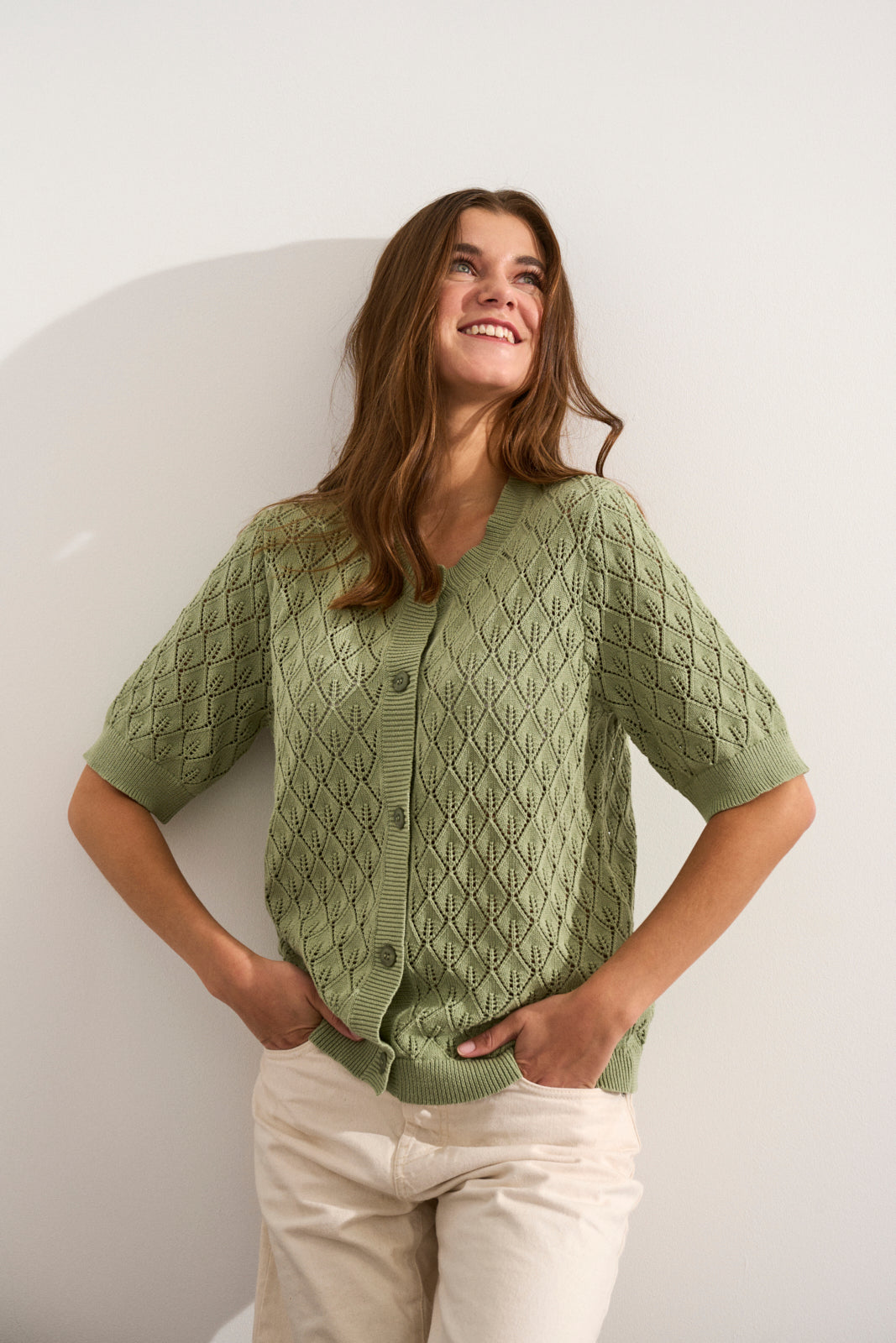 Lind LiStefani Knit Cardigan 3000 LIGHT GREEN