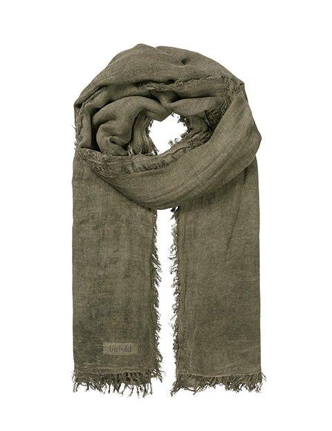 Lily tørklæde i armygrøn - Damernes Outlet
