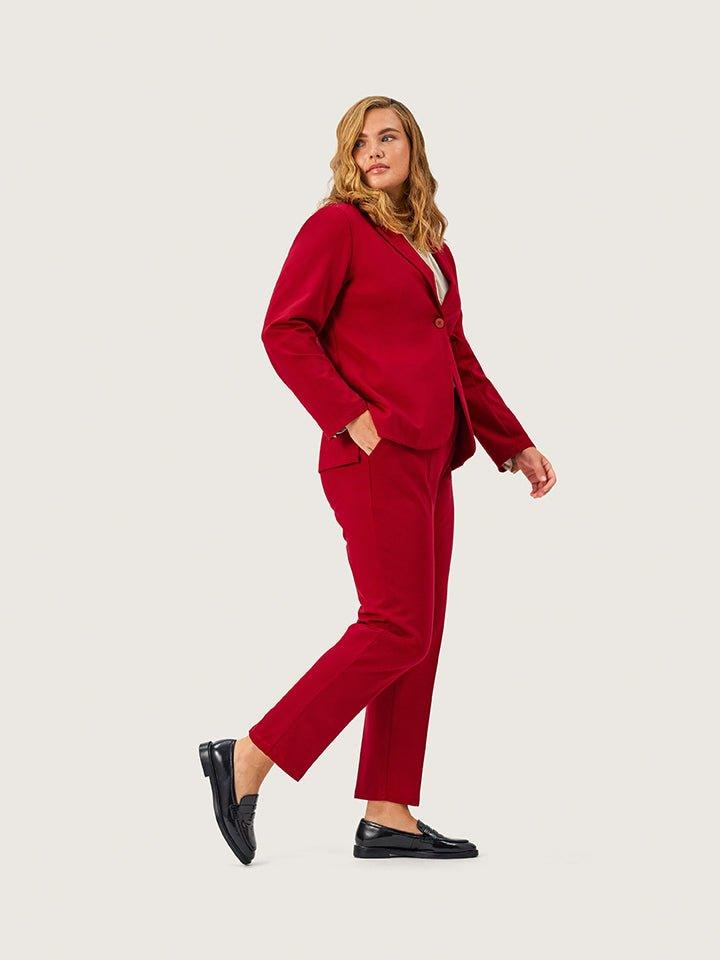 Sonia bukser i rød jersey - Damernes Outlet