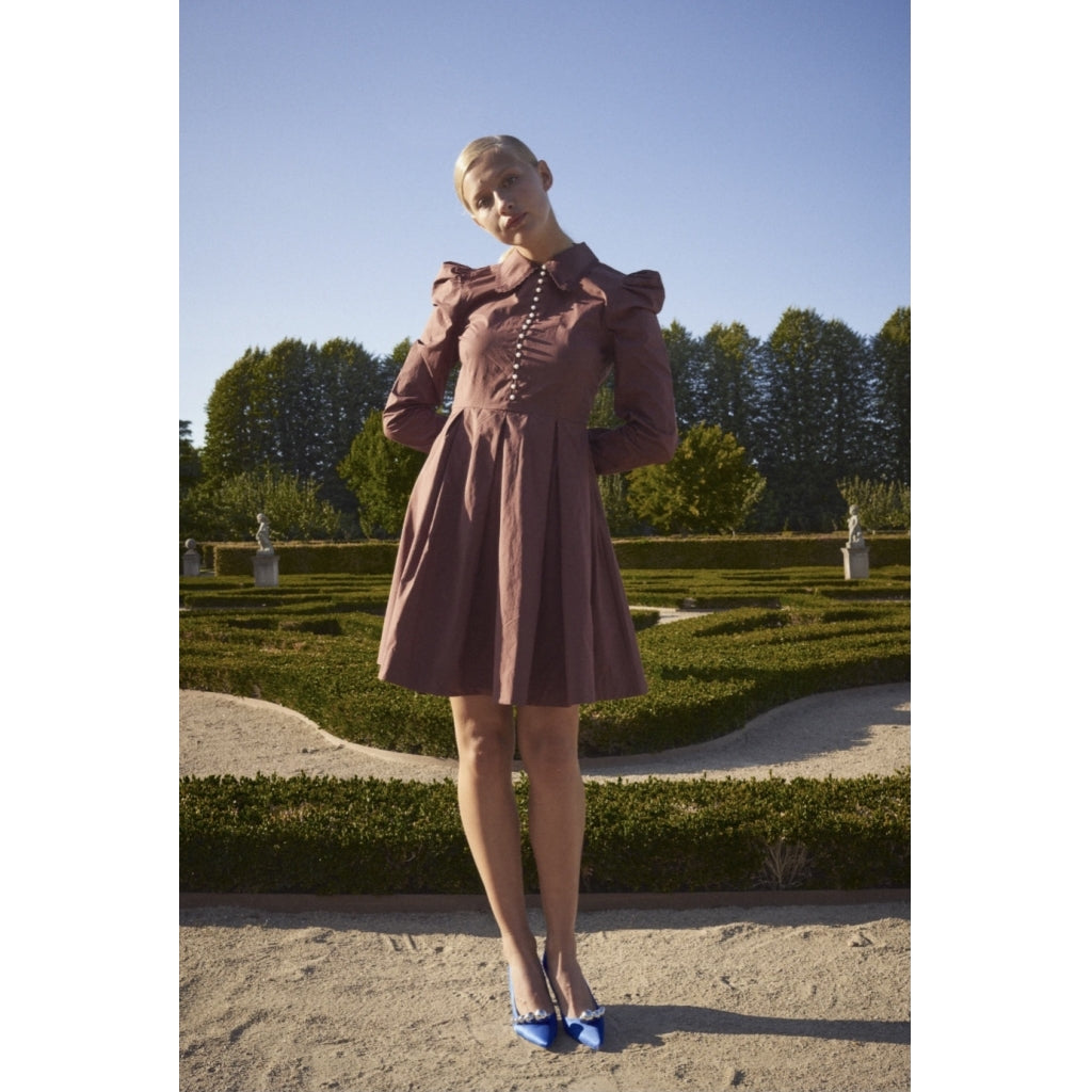 Custommade Lucy dress Dress Rum raisin brown