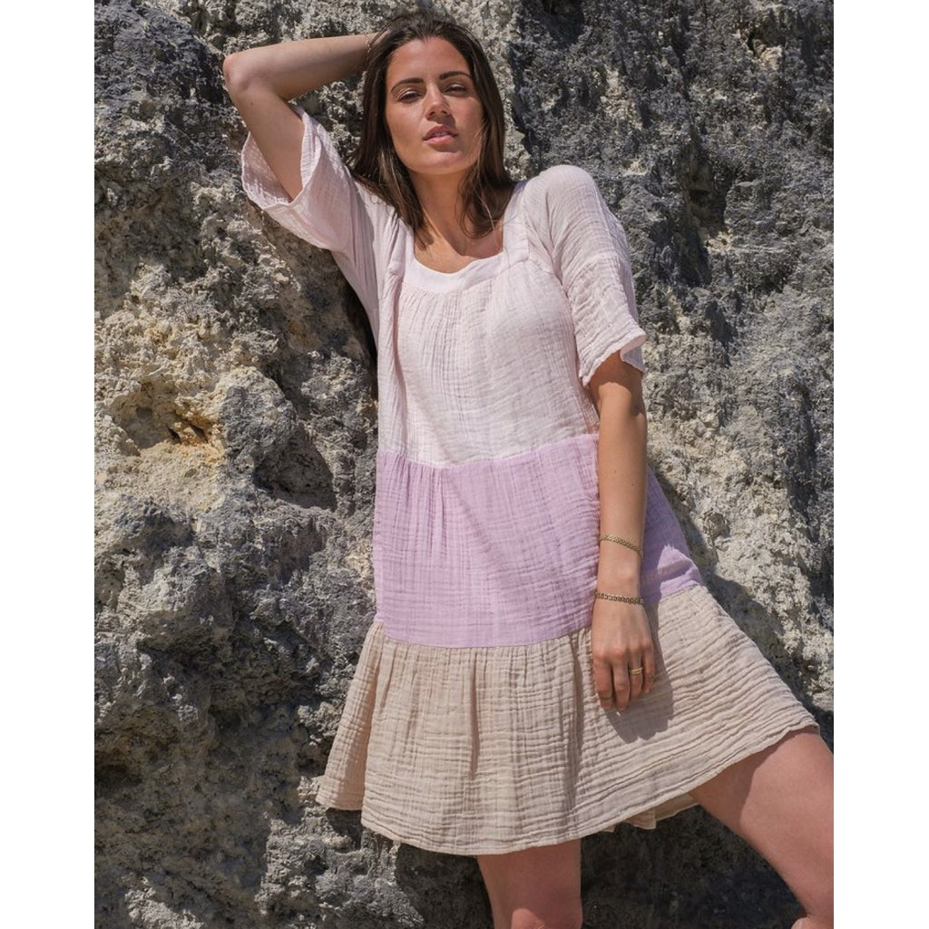 Neo Noir Mallory gauze dress Dress Rose