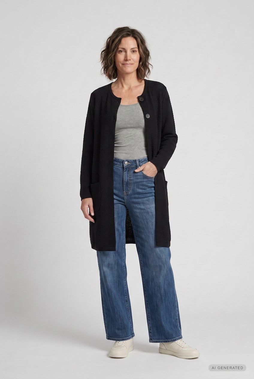 Lind Marie Knit Cardigan 110 Vanta Black