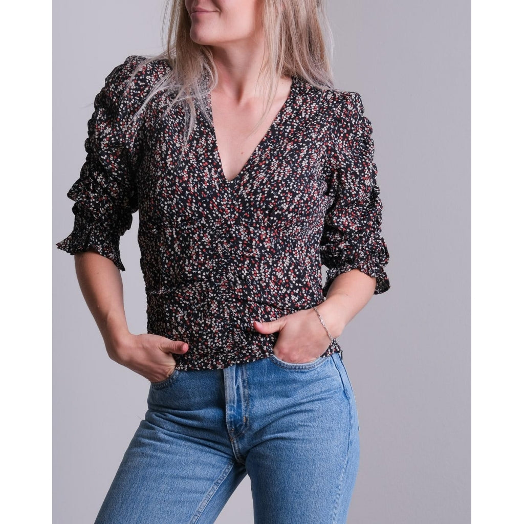 Neo Noir Mimma mini bellis blouse Skjorter og bluser Black