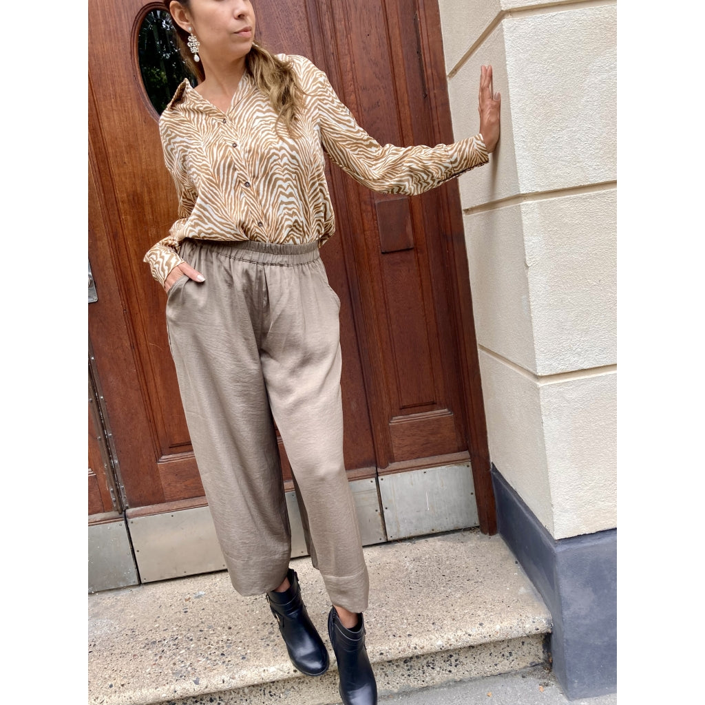 Second Female Minga new trousers Pants Stone green