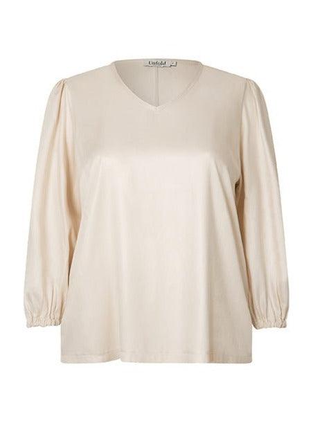 Mona bluse i cremefarve - Damernes Outlet