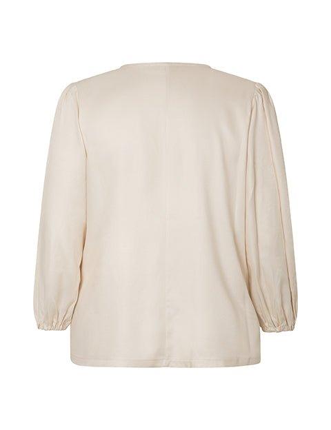Mona bluse i cremefarve - Damernes Outlet
