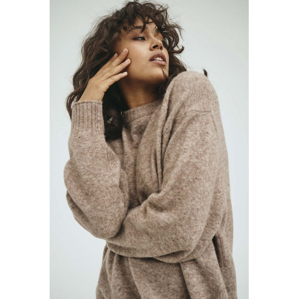 NORR Nordby knit dress Dress Light brown