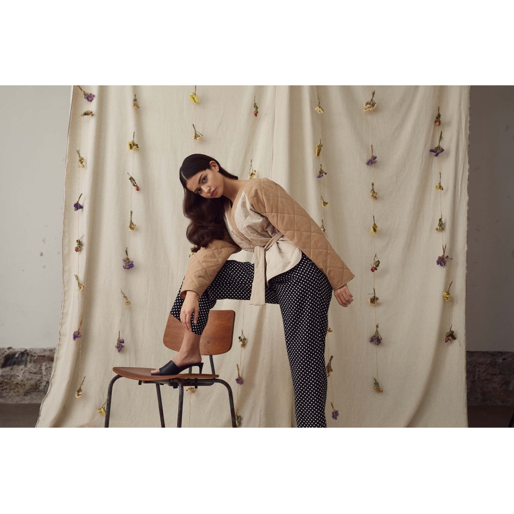 A-View Oda pant Pants Black with white dots