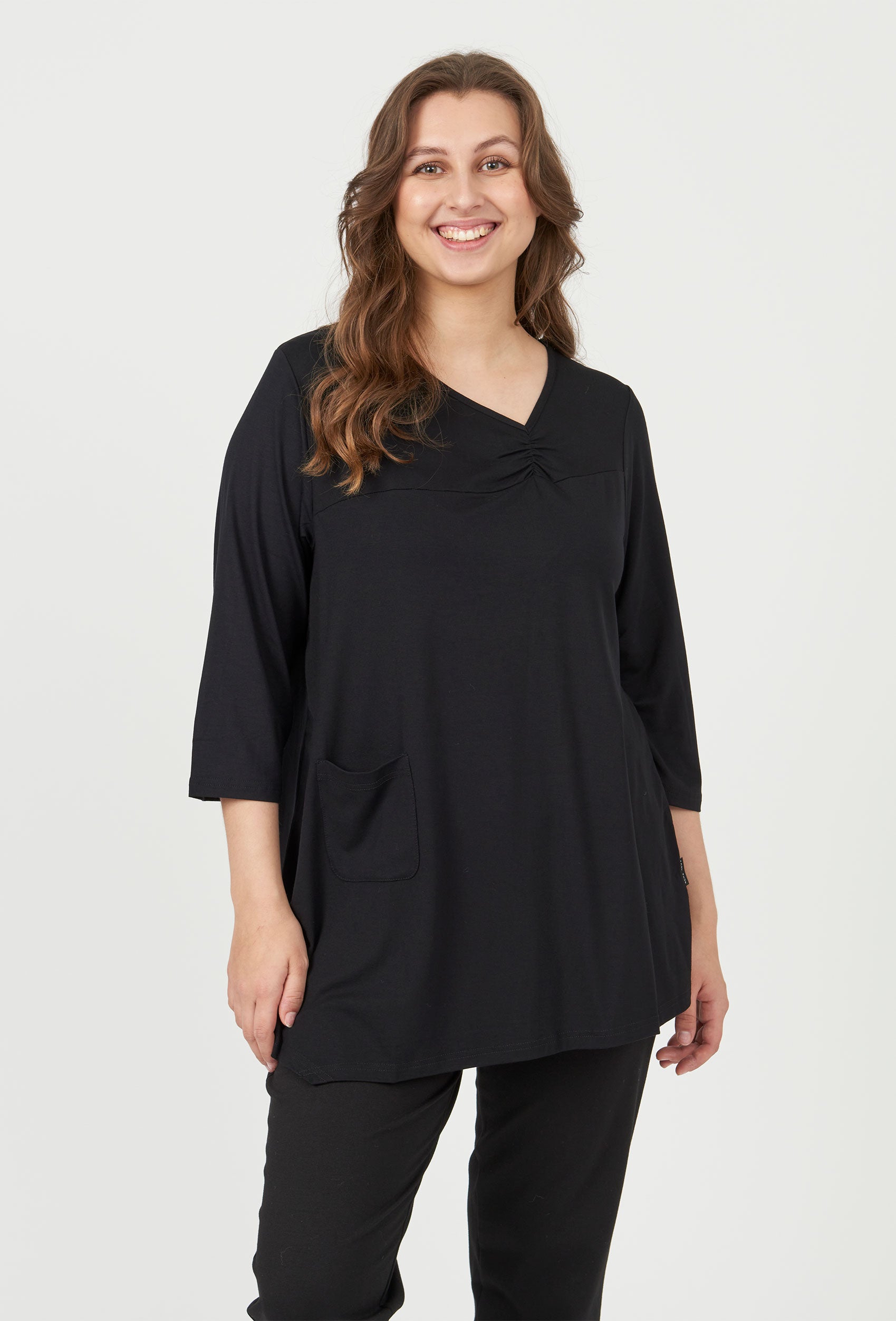 Pont Neuf PNAnnastacia - EcoVero Tunikaer 9999 BLACK