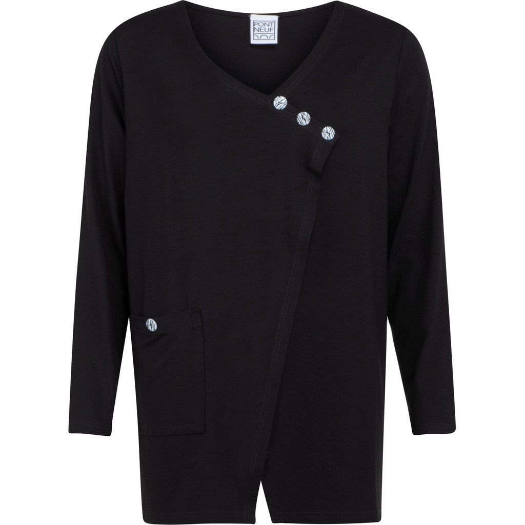 Pont Neuf PNAnneli - EcoVero Cardigan 999 Black