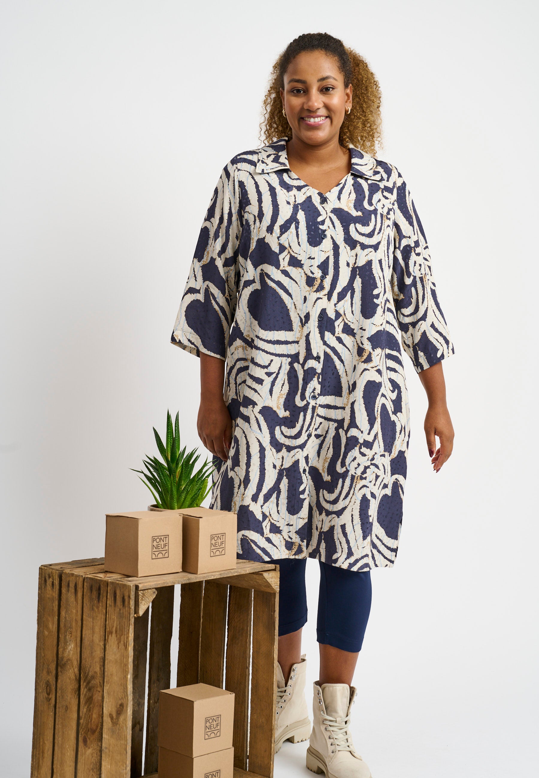 Pont Neuf PNDavia Skjortebluser 5999 NAVY BLUE
