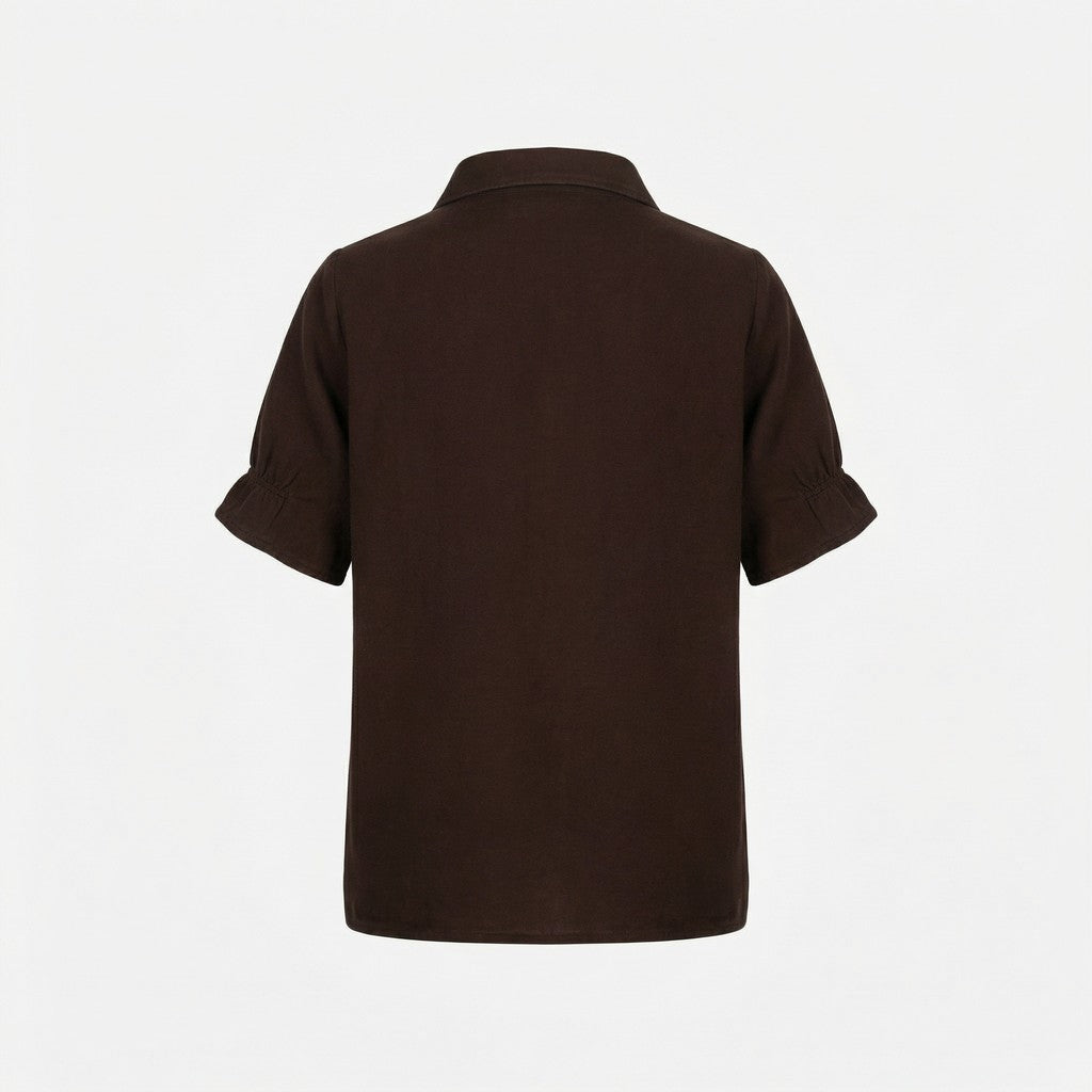 Pont Neuf PNDeja Skjortebluser 1999 DARK BROWN